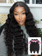 loose deep 3pcs human hair bundles