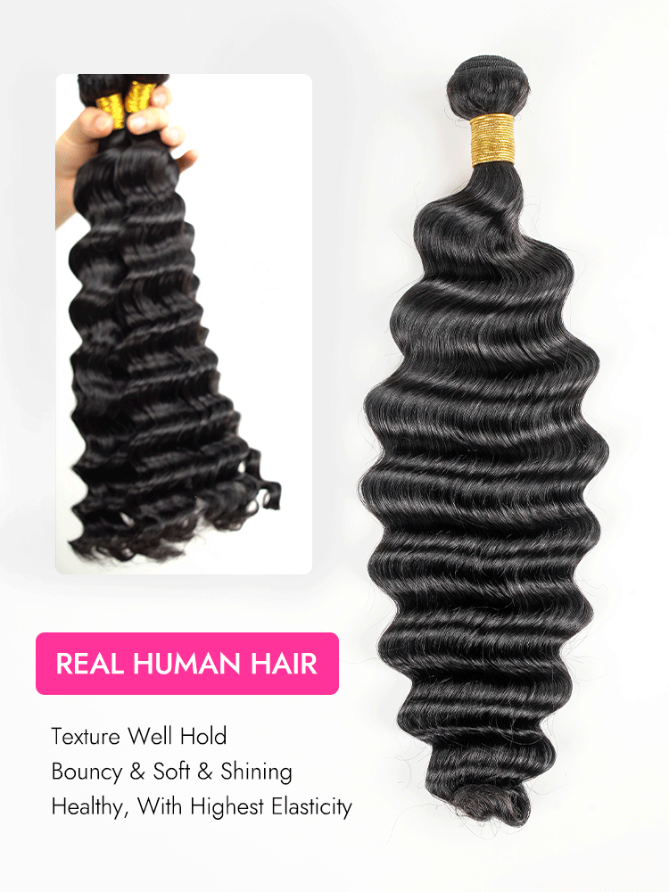loose deep human hair bundle