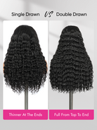 loose deep single drawn wig VS double drawn wig