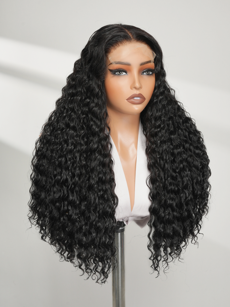 loose deep super double drawn human hair wig