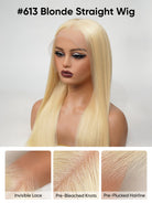 natural 613 blonde straight wig