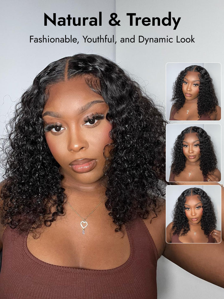 natural curly lace bob wigs