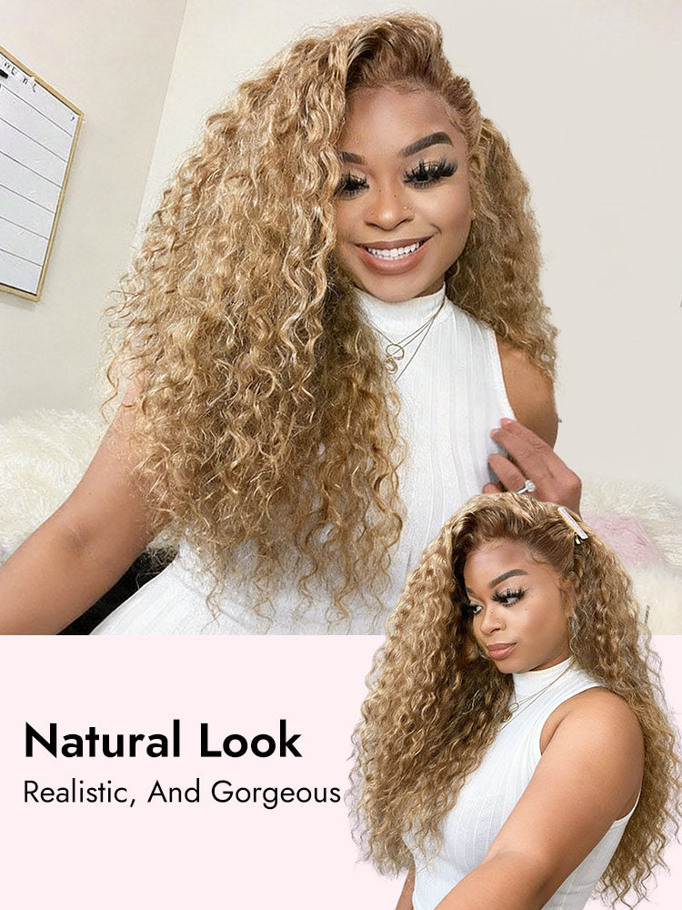 natural honey blonde wig with curls