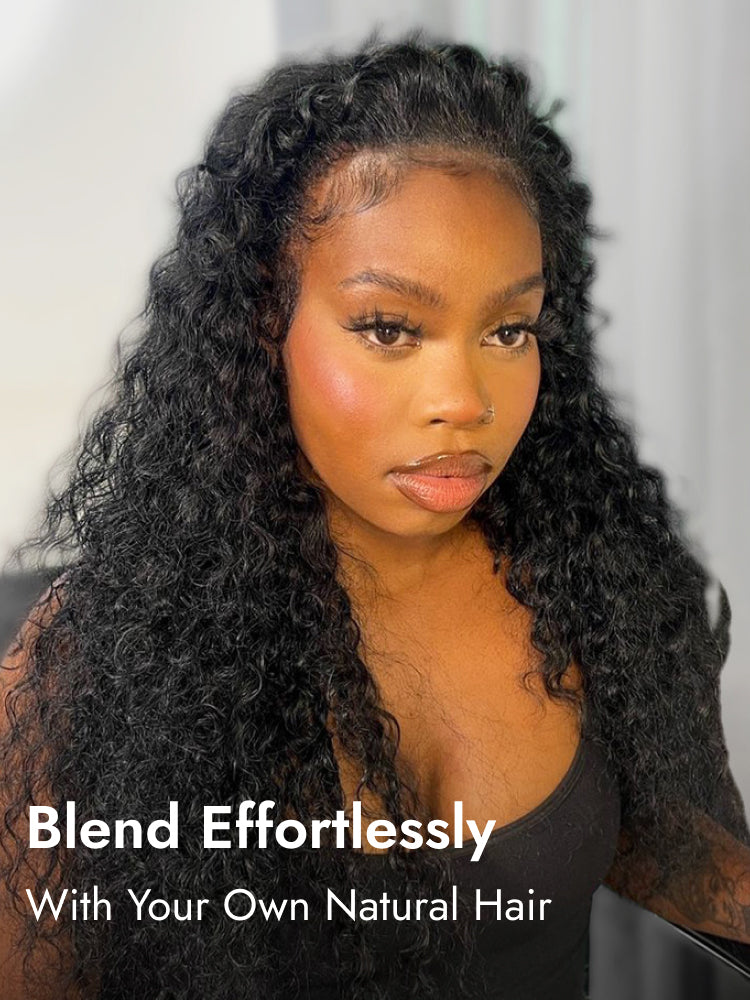 natural water wave half wig