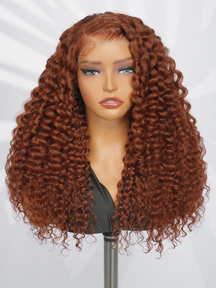 Dark Copper Brown Hair Deep Wave 13x6 LY Lace Wig – Yolissa Hair