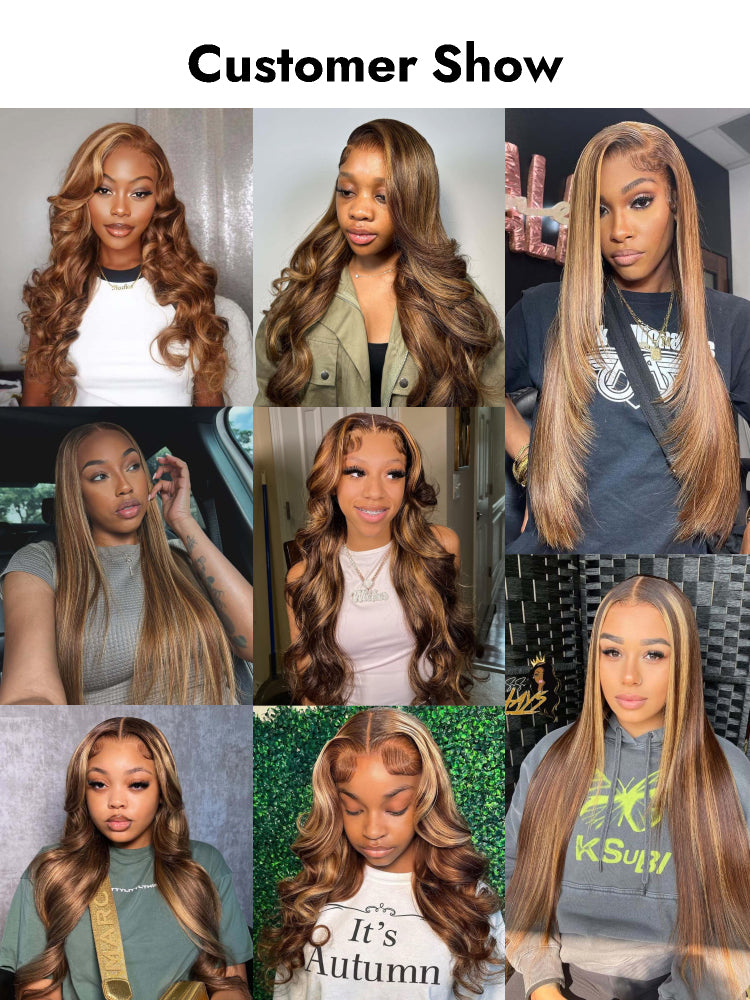piano highlight lace closure glueless wig