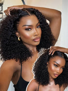 pre plucked natural hairline curly wig