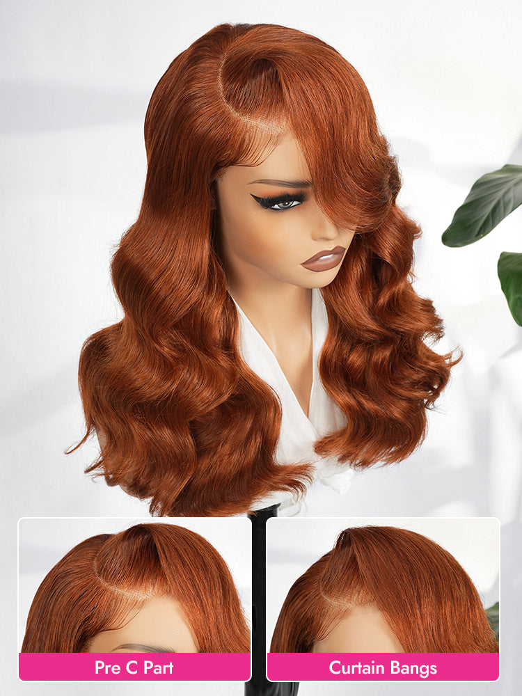 pre styled wavy hair wigs