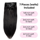 pu clip in hair