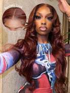 reddish brown wigs human hair