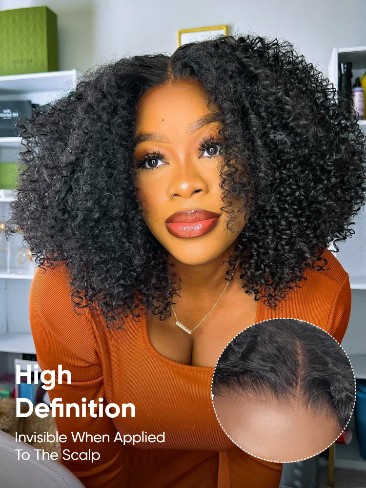 short curly HD lace wig