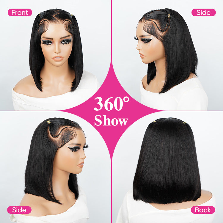 Short Braided Glueless Wig