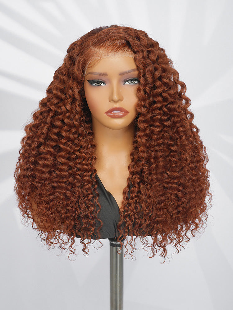 Dark Copper Brown Hair Deep Wave 13x6 LY Lace Wig – Yolissa Hair