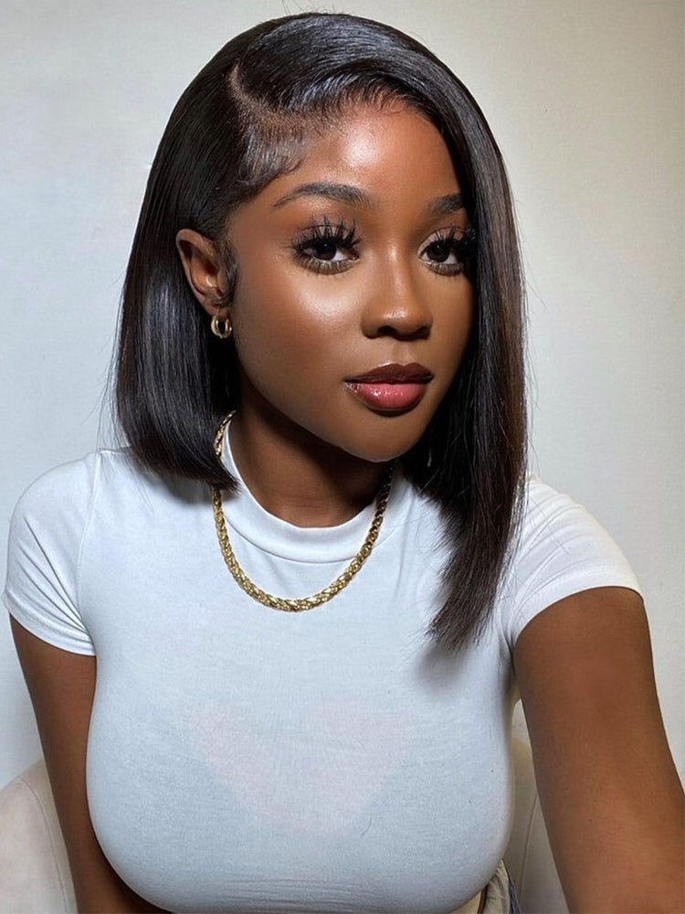 side part straight bob wigs
