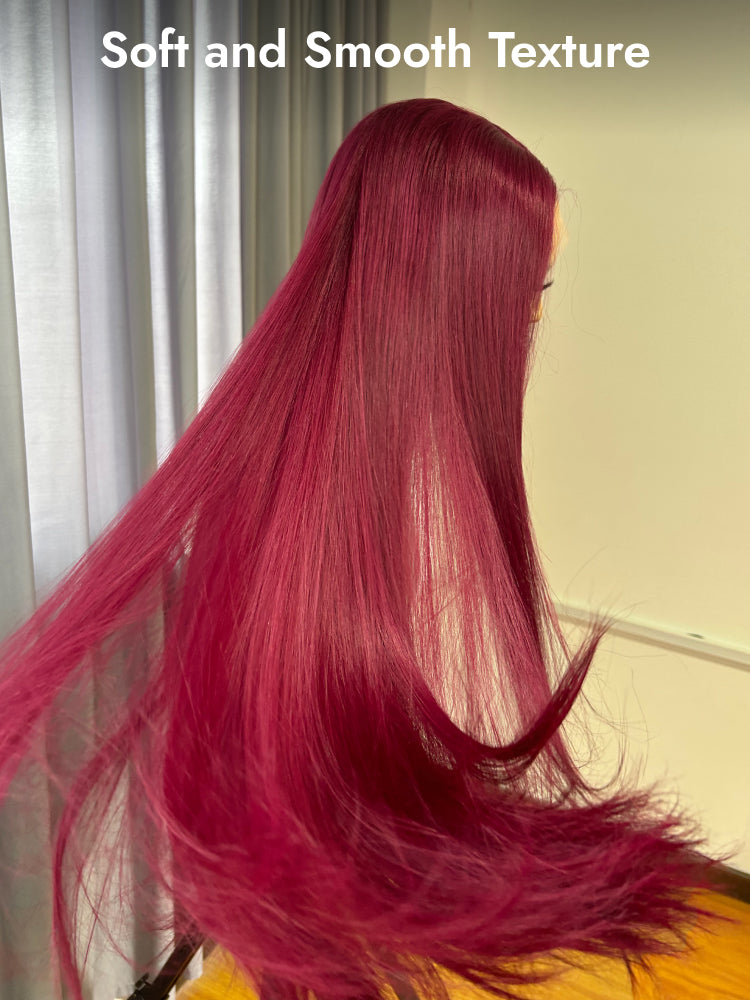 silky straight 99j color wig