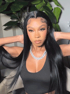 silky straight HD lace front wigs