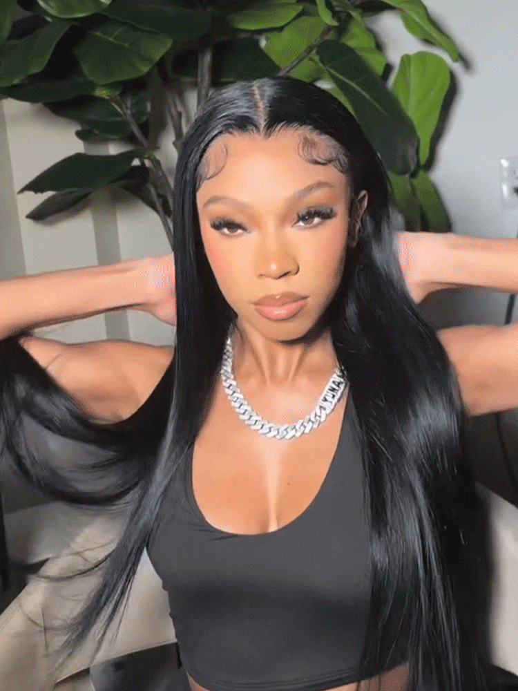 silky straight HD lace front wigs