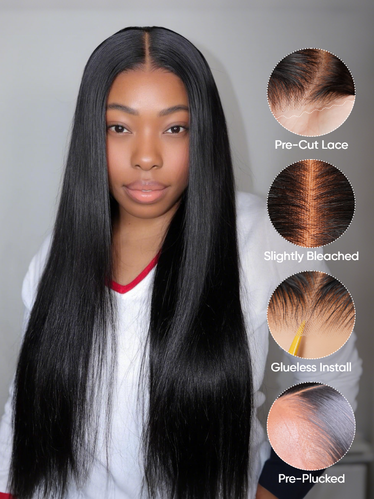 straight 7x5 glueless wig