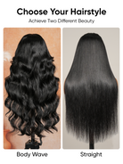 straight and body wave HD lace wig