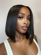 straight bob closure wig