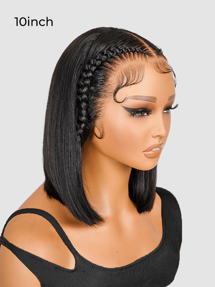 straight braided bob wig