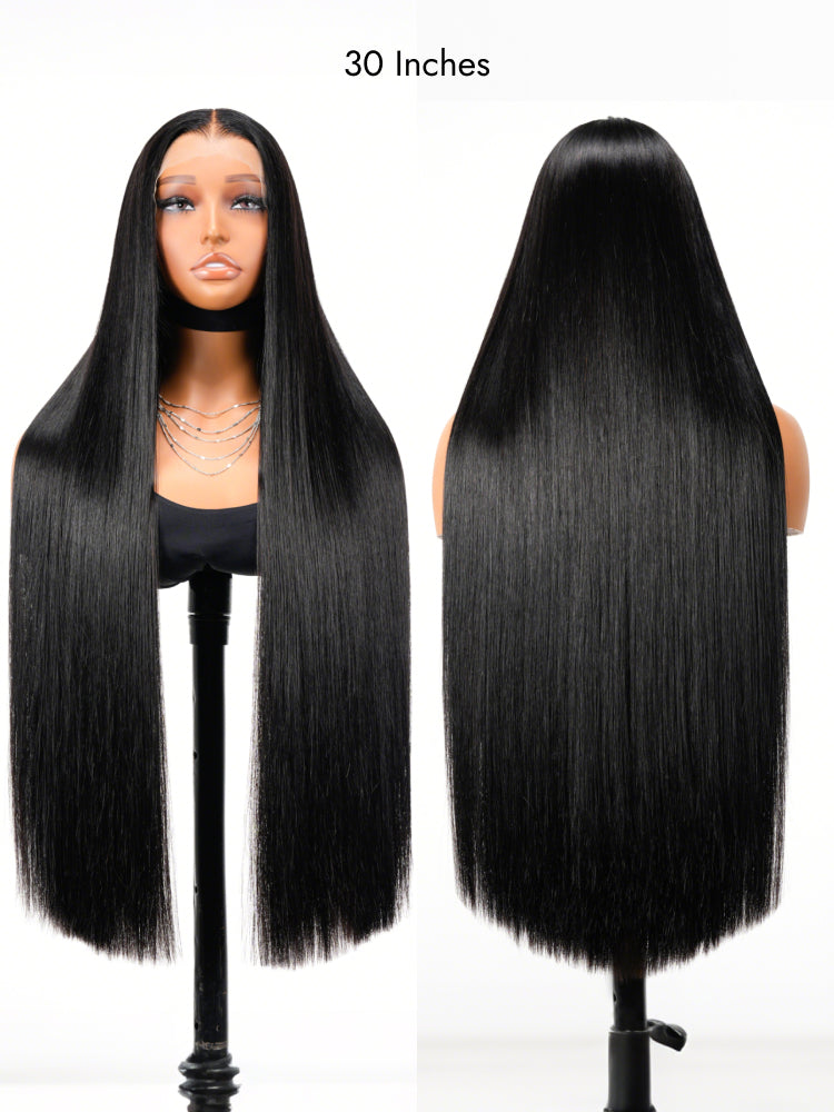 straight double drawn wig with full ends