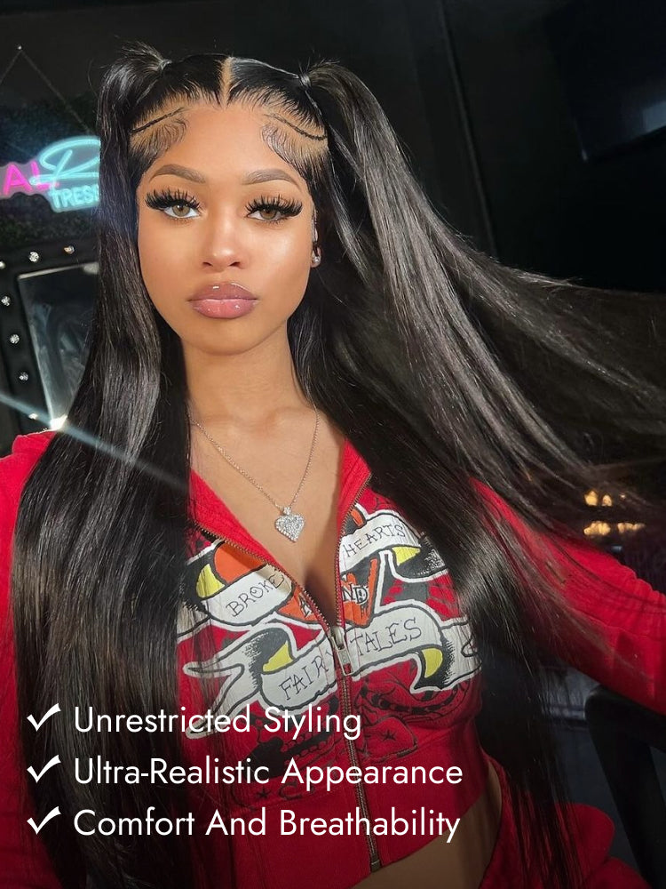 straight full lace wigs with ponytail