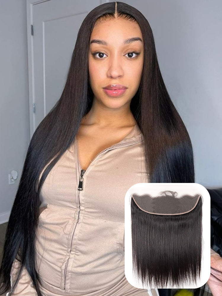 straight invisible lace frontal