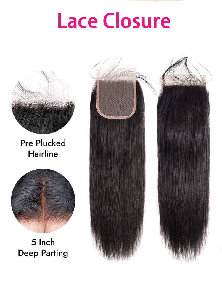 straight lace closure for women