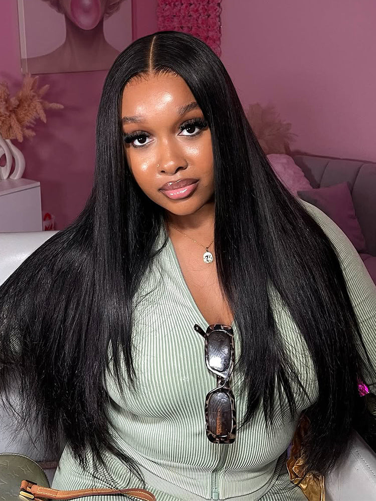 straight lace closure look