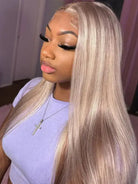 straight lowlights 5x5 Lace closure wig