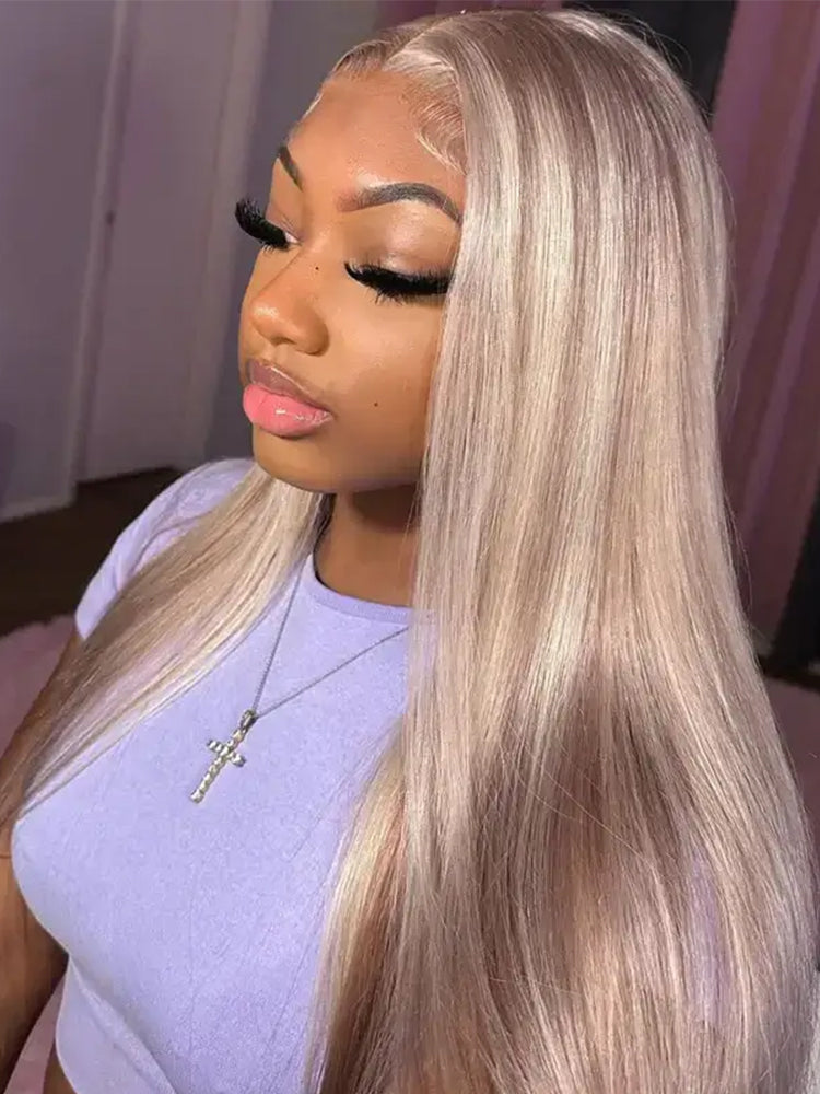 straight lowlights 5x5 Lace closure wig