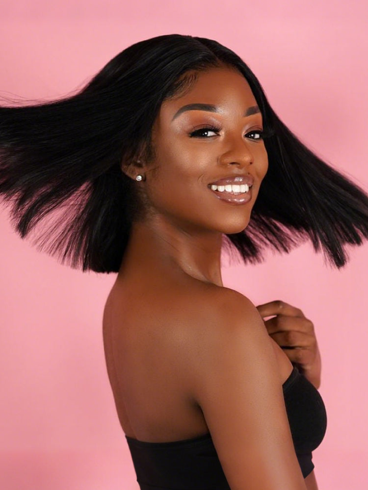 straight short bob wig
