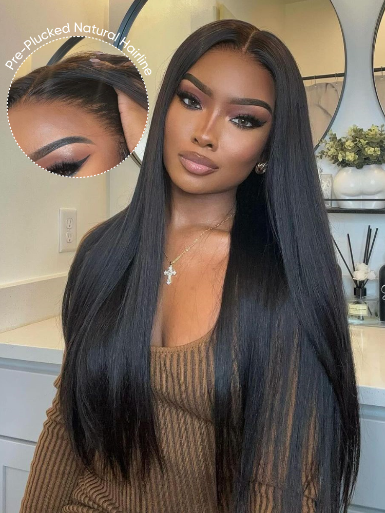 straight skin melt hd lace wig
