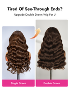 upgrade brown body wave double drawn wigs