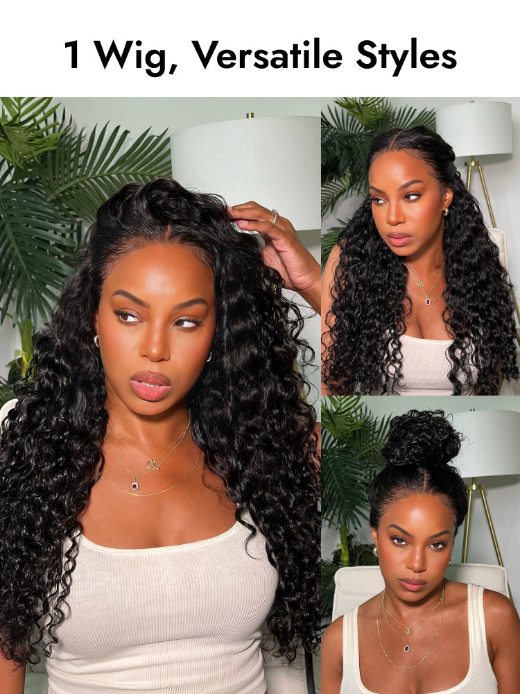 water wave full lace wig with versatile styles