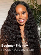 water wave glueless half wig