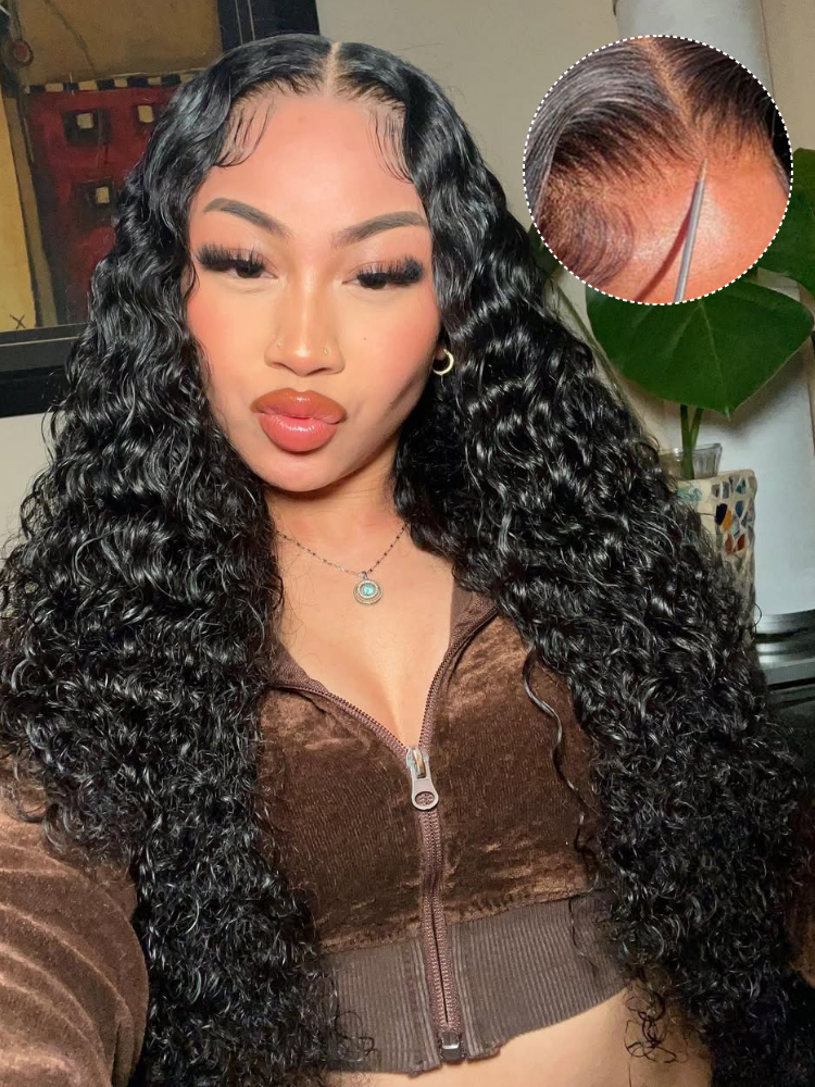 water wave pre cut lace wig