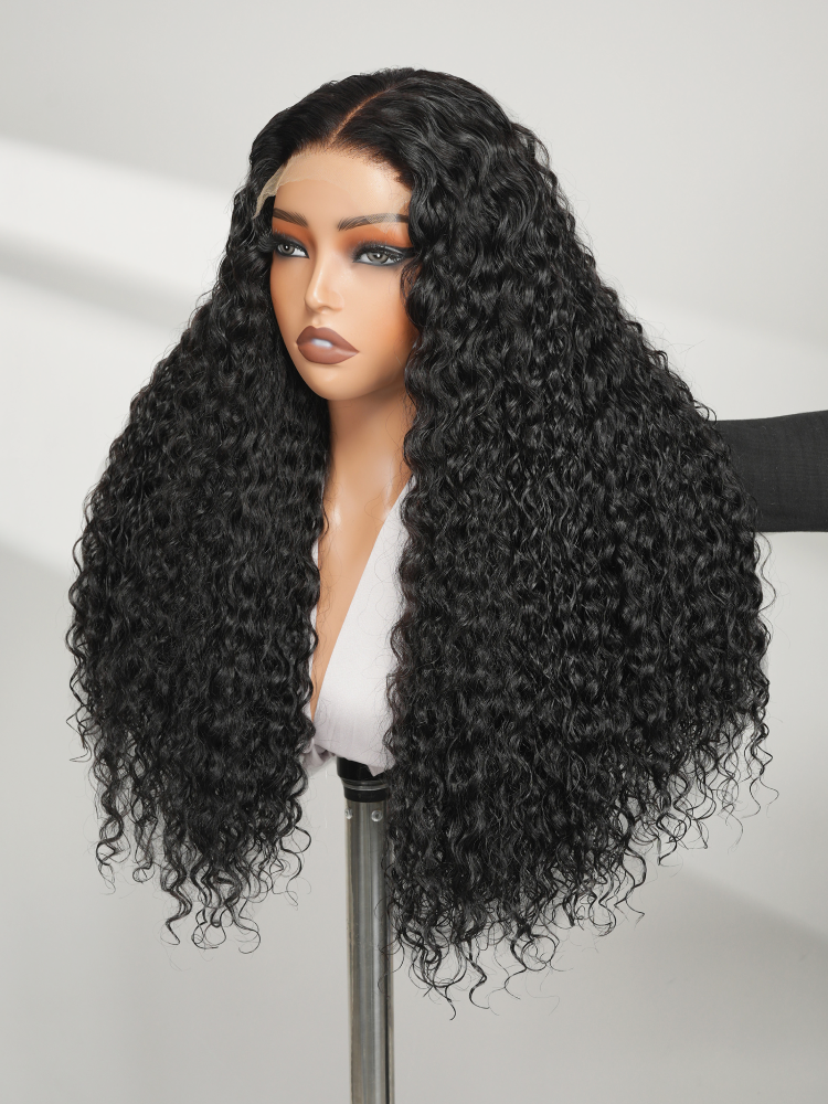water wave super double drawn human hair wig
