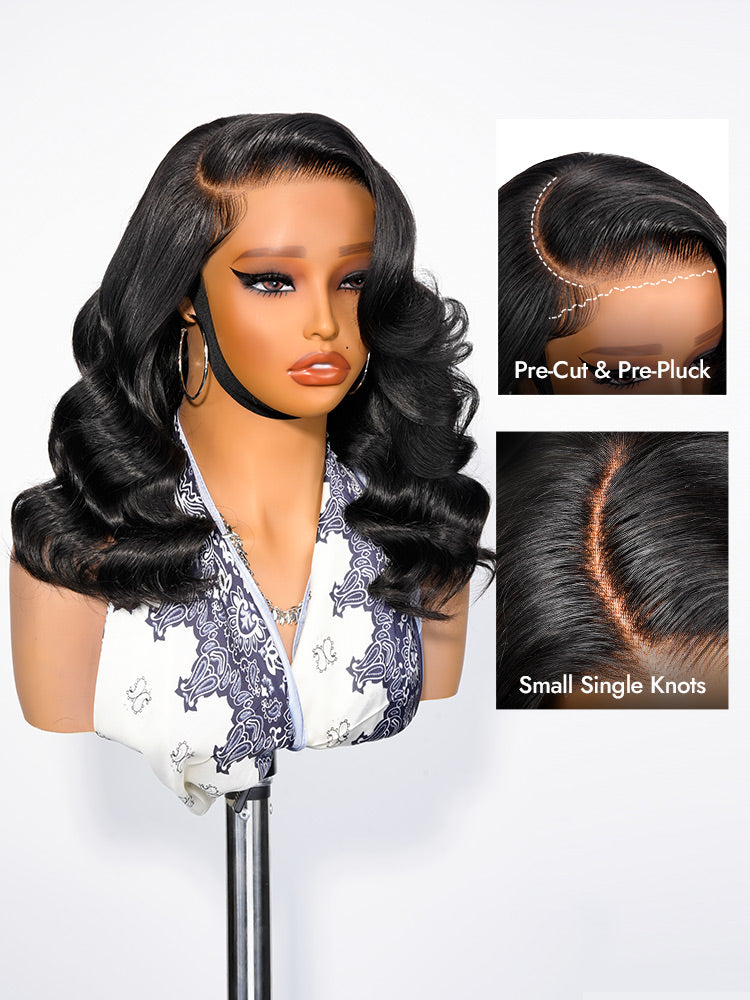 wavy 6x8 lace closure wig with layers