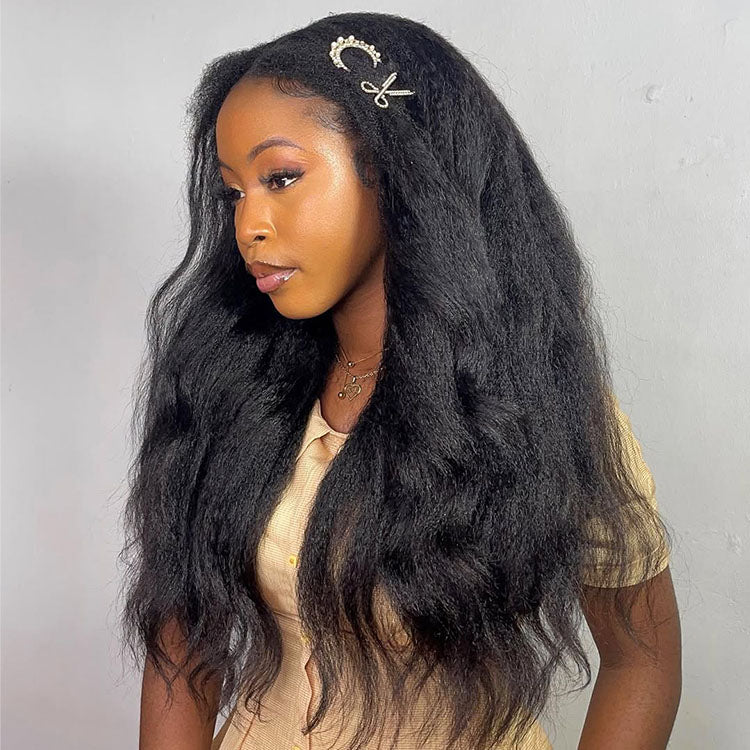 Yaki straight V part wigs