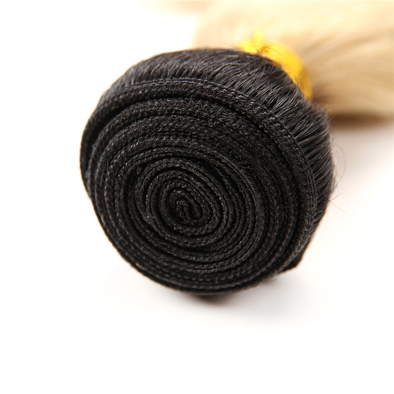 1b 613 Double Weft Natural Black Roots