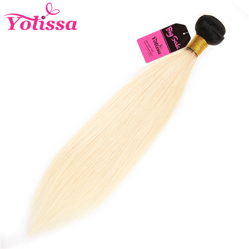 1b 613 Ombre Blonde Hair Color Straight Single Bundle