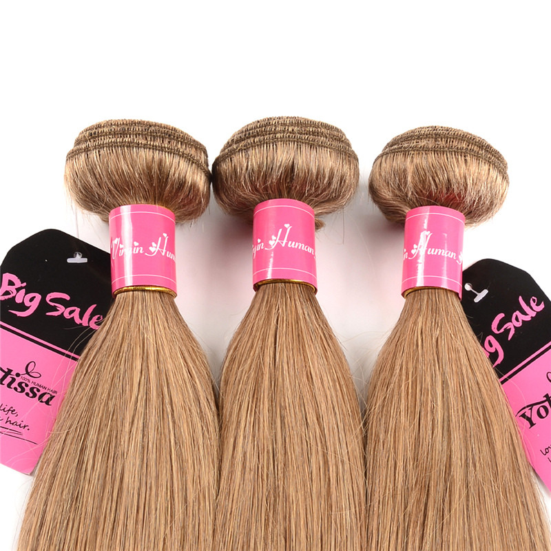 27 Hair Color Full Bundle Double Machine Weft Weaves 3 Pieces