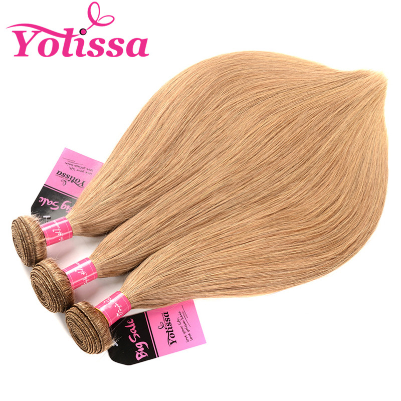 3 Bundles Honey Blonde Straight Hair