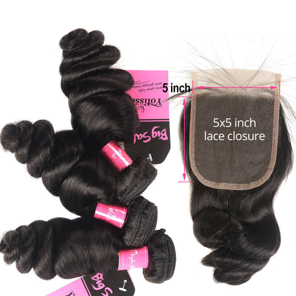 loose wave bundles with lace closure