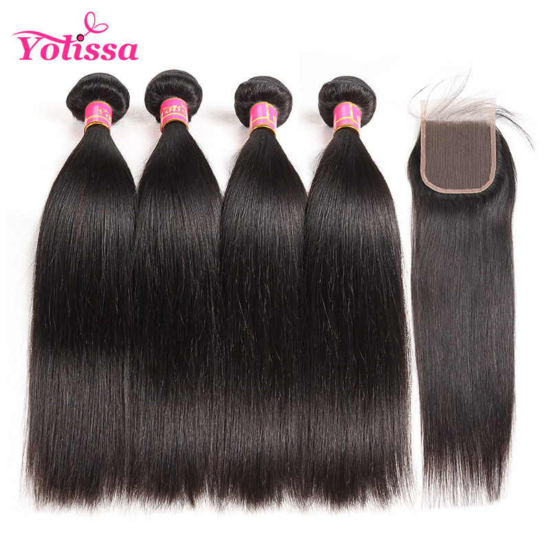 Human Virgin Straight Brazilian Hair 4 Bundles
