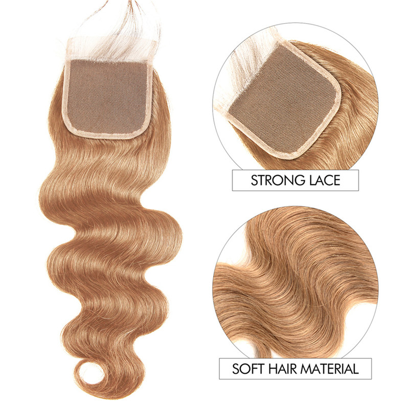 4×4 Lace Closure Best Honey Blonde Hair Color