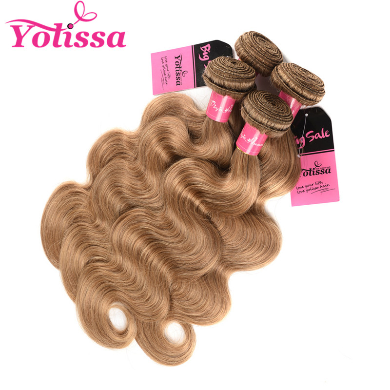 27 Hair Color 4 Bundles Body Wave Human Brazilian Hair