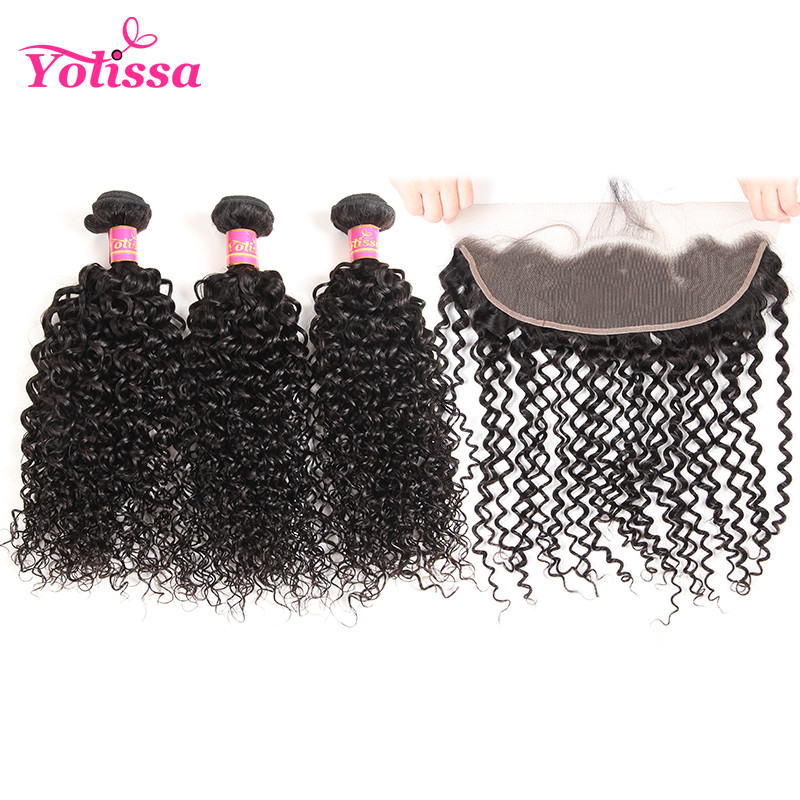Brazilian Curly Bundles With Frontal Closure